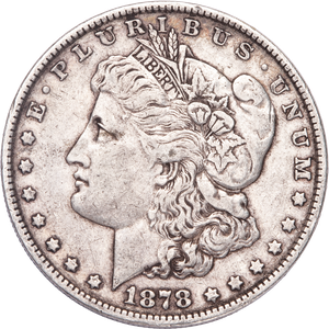 1878 Morgan Silver Dollar, 7 Feathers, 2nd Reverse VF#2 Main Image