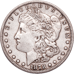 1878 Morgan Silver Dollar, 7 Feathers, 3rd Reverse VF | Littleton