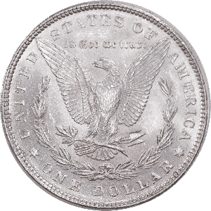 1878 Morgan Silver Dollar, 7 Feathers, 3rd Reverse AU55