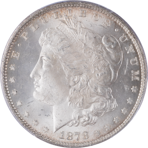 1878 Morgan Silver Dollar, 7 Feathers, 3rd Reverse Main Image