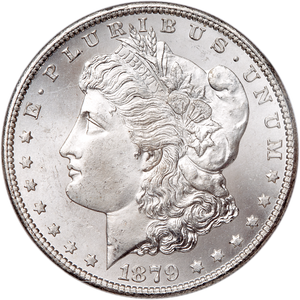 1879-S Morgan Silver Dollar, 3rd Reverse MS64 Main Image