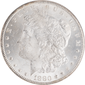 1880-CC Morgan Silver Dollar, 3rd Reverse MS63 Main Image