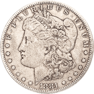 1881 Morgan Silver Dollar VF Main Image