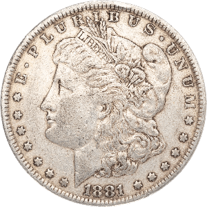 1881 Morgan Silver Dollar XF Main Image