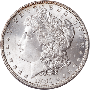 1881 Morgan Silver Dollar Main Image
