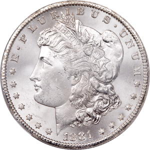 1881-CC Morgan Silver Dollar MS64 Main Image