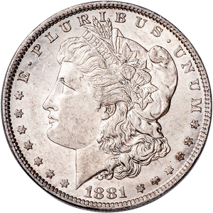 1881-O Morgan Silver Dollar AU50 Main Image