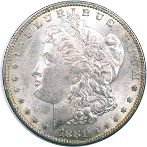 1881-O Morgan Silver Dollar AU55 Main Image