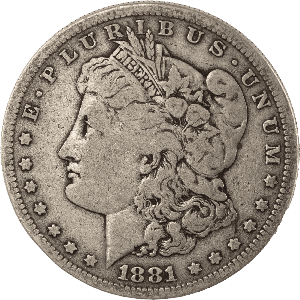 1881-S Morgan Silver Dollar VG Main Image