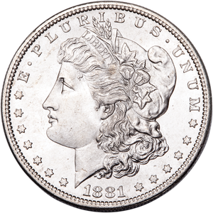 1881-S Morgan Silver Dollar MS64 Main Image