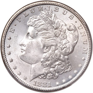 1881-S Morgan Silver Dollar MS63 Main Image