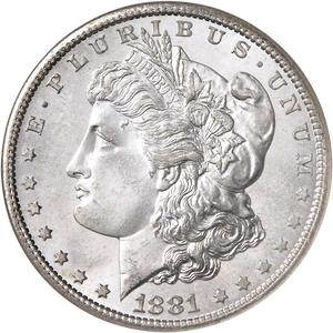 1881-S Morgan Silver Dollar MS65 Main Image