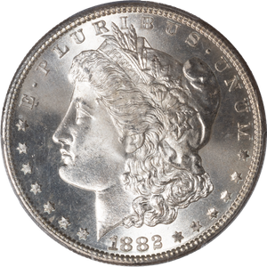 1882-S Morgan Silver Dollar, PCGS Certified, Gem Uncirculated, MS66 Main Image