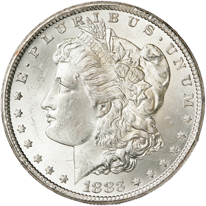 1883-CC Morgan Silver Dollar in Gov't Holder Main Image