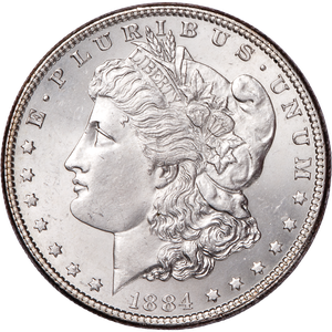 1884 Morgan Silver Dollar AU55 Main Image