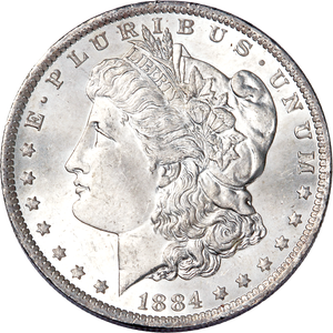 1884 Morgan Silver Dollar MS60 Main Image