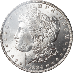 1884 Morgan Silver Dollar Main Image