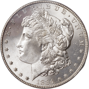 1884-CC Morgan Silver Dollar MS64 Main Image