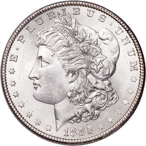 1885 Morgan Silver Dollar MS60 Main Image