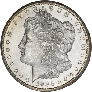 1885-CC Morgan Silver Dollar MS60 Main Image