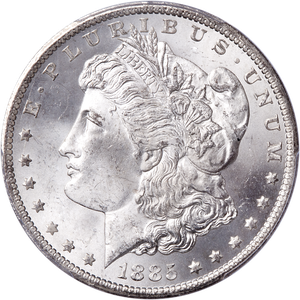 1885-CC Morgan Silver Dollar, PCGS Certified, Choice Uncirculated, MS63 Main Image