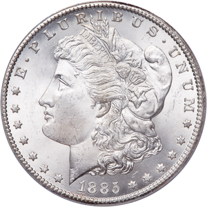 1885-CC Morgan Silver Dollar MS64 Main Image