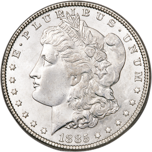 1885-O Morgan Silver Dollar MS60 Main Image