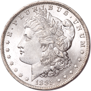 1885-O Morgan Silver Dollar MS63 Main Image