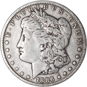 1886 Morgan Silver Dollar F Main Image