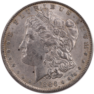 1886 Morgan Silver Dollar AU50 Main Image