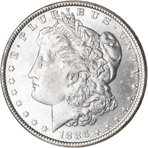 1886 Morgan Silver Dollar MS60 Main Image