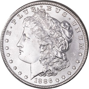 1886 Morgan Silver Dollar MS64 Main Image