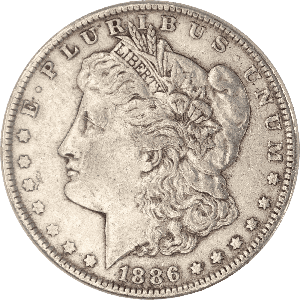 1886 Morgan Silver Dollar VF#2 Main Image