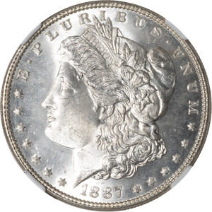 1887 Morgan Silver Dollar MS66 Main Image