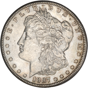 1887-S Morgan Silver Dollar AU50 Main Image