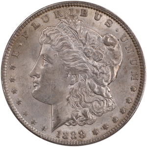 1888 Morgan Silver Dollar AU50 Main Image