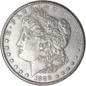 1888 Morgan Silver Dollar AU55 Main Image