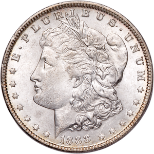 1888 Morgan Silver Dollar MS60 Main Image