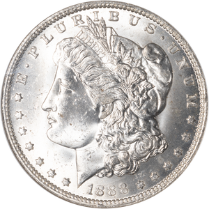 1888 Morgan Silver Dollar MS64 Main Image