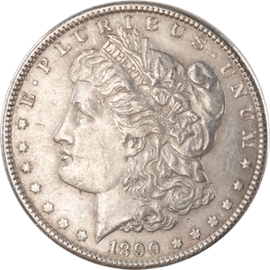 1890 Morgan Silver Dollar AU50 Main Image