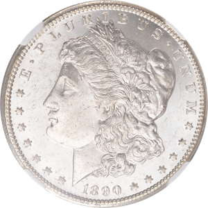1890-CC Morgan Silver Dollar MS64 Main Image