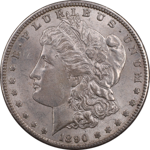 1890-S Morgan Silver Dollar AU50 Main Image
