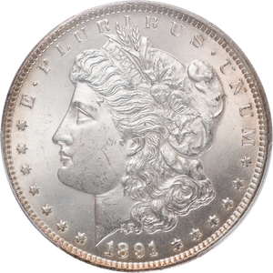 1891-CC Morgan Silver Dollar PCGS   63#2 Main Image
