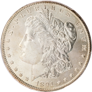 1891-S Morgan Silver Dollar Main Image