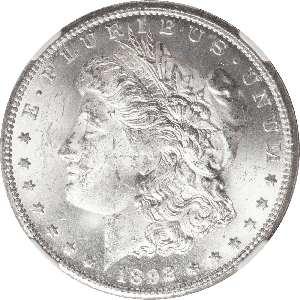 1892-CC Morgan Silver Dollar MS63 Main Image
