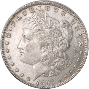 1897 Morgan Silver Dollar AU50 Main Image
