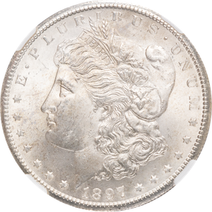 1897-S Morgan Silver Dollar, NGC Certified, Very Choice Uncirculated, MS64 Main Image