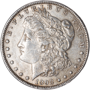 1898 Morgan Silver Dollar AU#2 Main Image