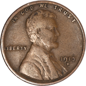 1913-D Lincoln Head Cent F Main Image