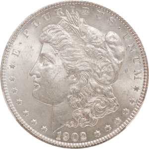 1902 Morgan Silver Dollar CAC       M62+ Main Image